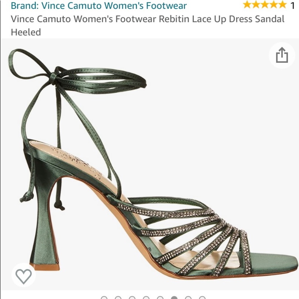 Vince Comuto,s mischief green, size 8.5 med.
